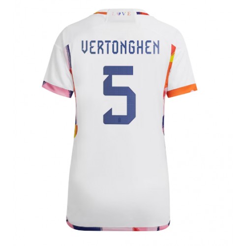 Belgien Jan Vertonghen #5 Bortatröja Kvinnor VM 2022 Kortärmad